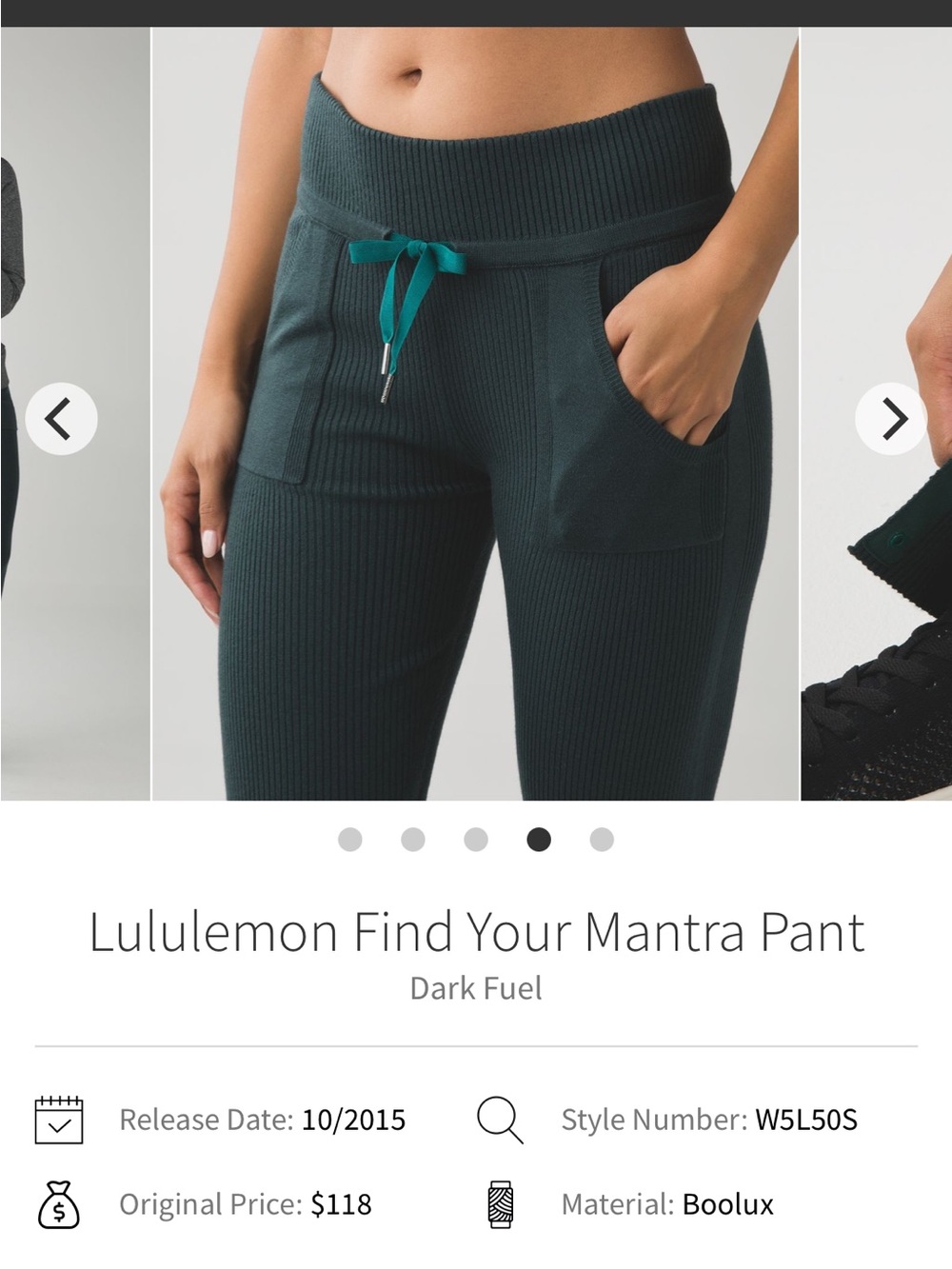 lululemon athletica Find Your Mantra Pant in Dark Fuel